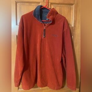 OP Ocean Pacific Vintage Rare Men’s Fleece Quarter Zip Size XL - rust and gray